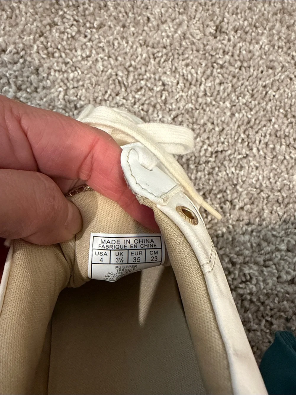 Michael Kors White/Gold Low-Top Leather Sneakers